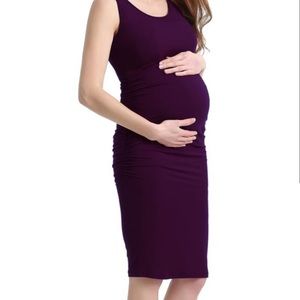 Kimi + Kai fitted purple maternity dress